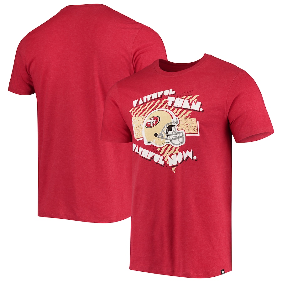San Francisco 49ers '47 Scarlet Then Now Regional Club T-Shirt - Man