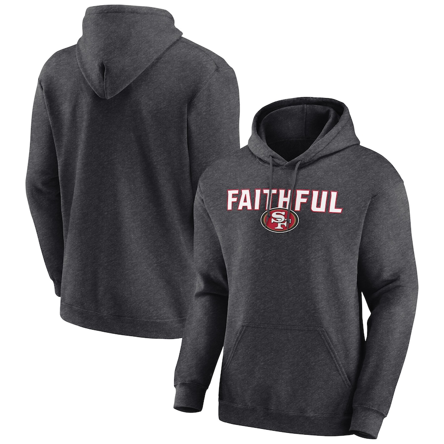 San Francisco 49ers Charcoal Victory Earned Pullover Hoodie - Man