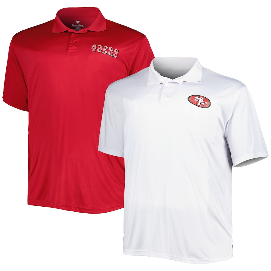 San Francisco 49ers Scarlet/White Solid Two-Pack Polo Set - Man San Francisco 49ers Scarlet/White Solid Two-Pack Polo Set - Man