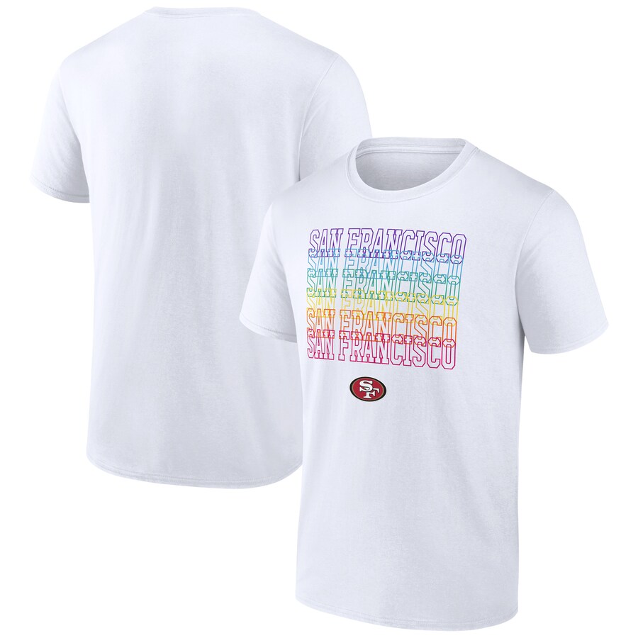 San Francisco 49ers White City Pride Logo T-Shirt - Man San Francisco 49ers White City Pride Logo T-Shirt - Man