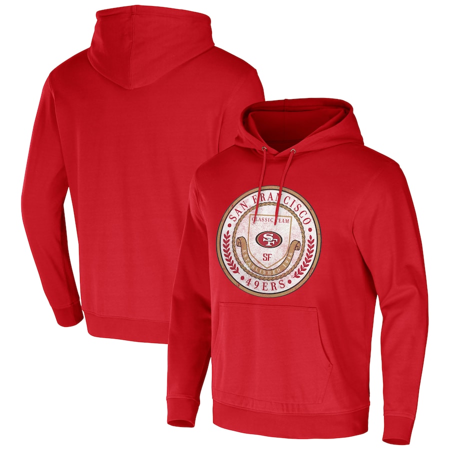 San Francisco 49ers NFL x Darius Rucker Collection by USASportsStoreScarlet Washed Pullover Hoodie - Man San Francisco 49ers NFL x Darius Rucker Collection by USASportsStoreScarlet Washed Pullover Hoodie - Man