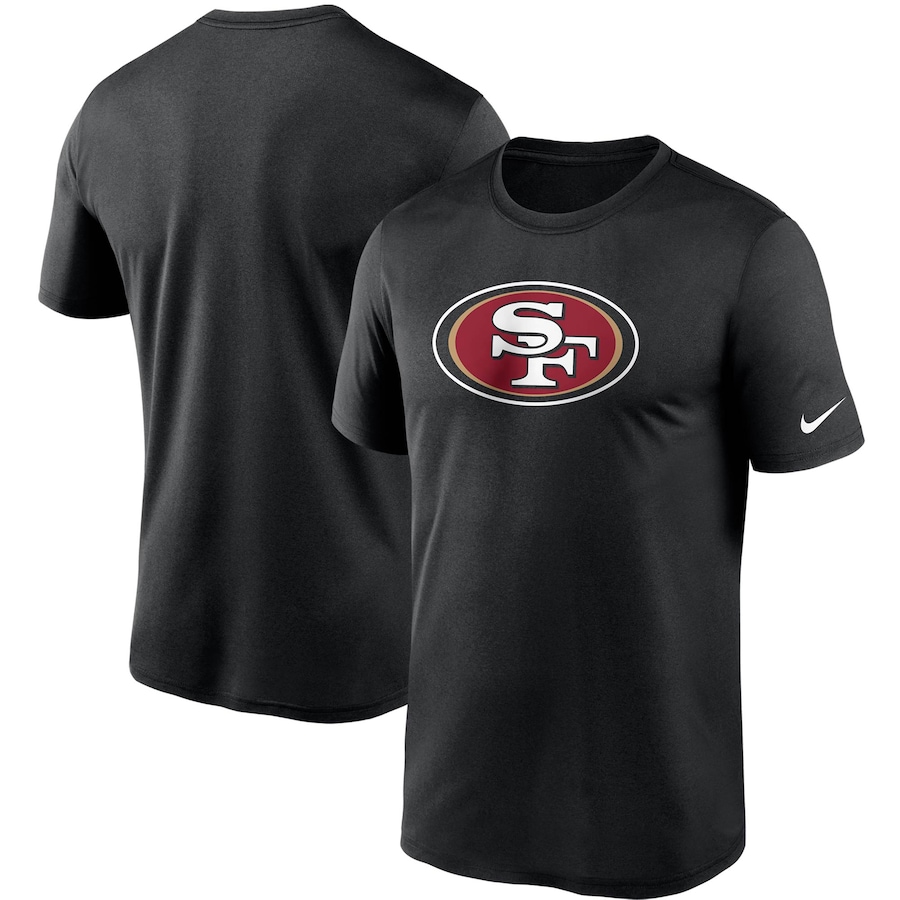 San Francisco 49ers Football Black Logo Essential Legend Performance T-Shirt - Man San Francisco 49ers Football Black Logo Essential Legend Performance T-Shirt - Man