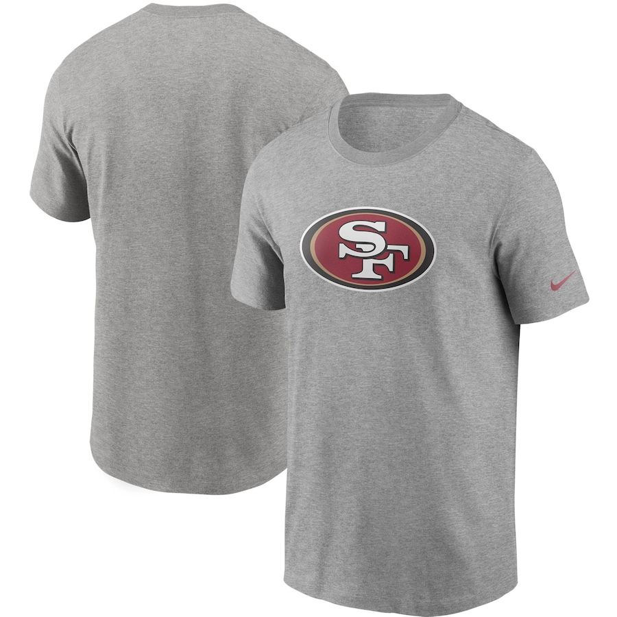 San Francisco 49ers Football Heathered Gray Primary Logo T-Shirt - Man San Francisco 49ers Football Heathered Gray Primary Logo T-Shirt - Man