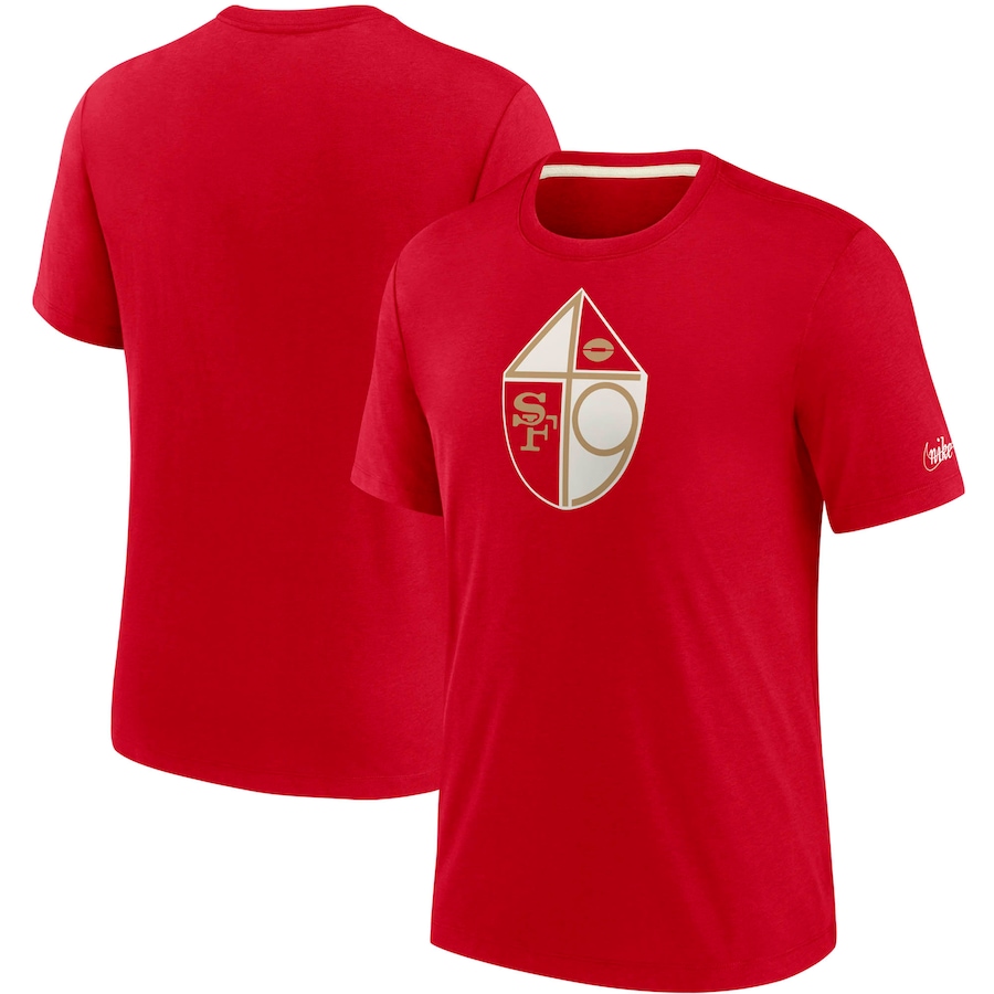 San Francisco 49ers Football Scarlet Historic Impact Tri-Blend T-Shirt - Man San Francisco 49ers Football Scarlet Historic Impact Tri-Blend T-Shirt - Man