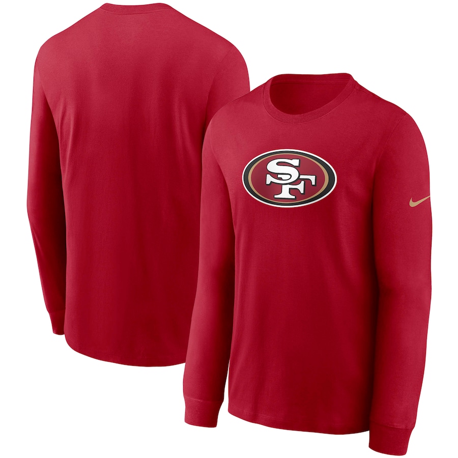San Francisco 49ers Football Scarlet Primary Logo Long Sleeve T-Shirt - Man San Francisco 49ers Football Scarlet Primary Logo Long Sleeve T-Shirt - Man