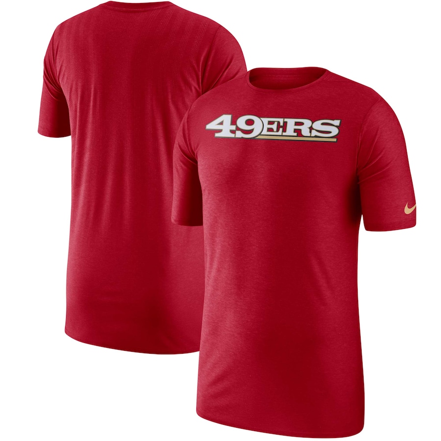 San Francisco 49ers Football Scarlet Sideline Player T-Shirt - Man San Francisco 49ers Football Scarlet Sideline Player T-Shirt - Man