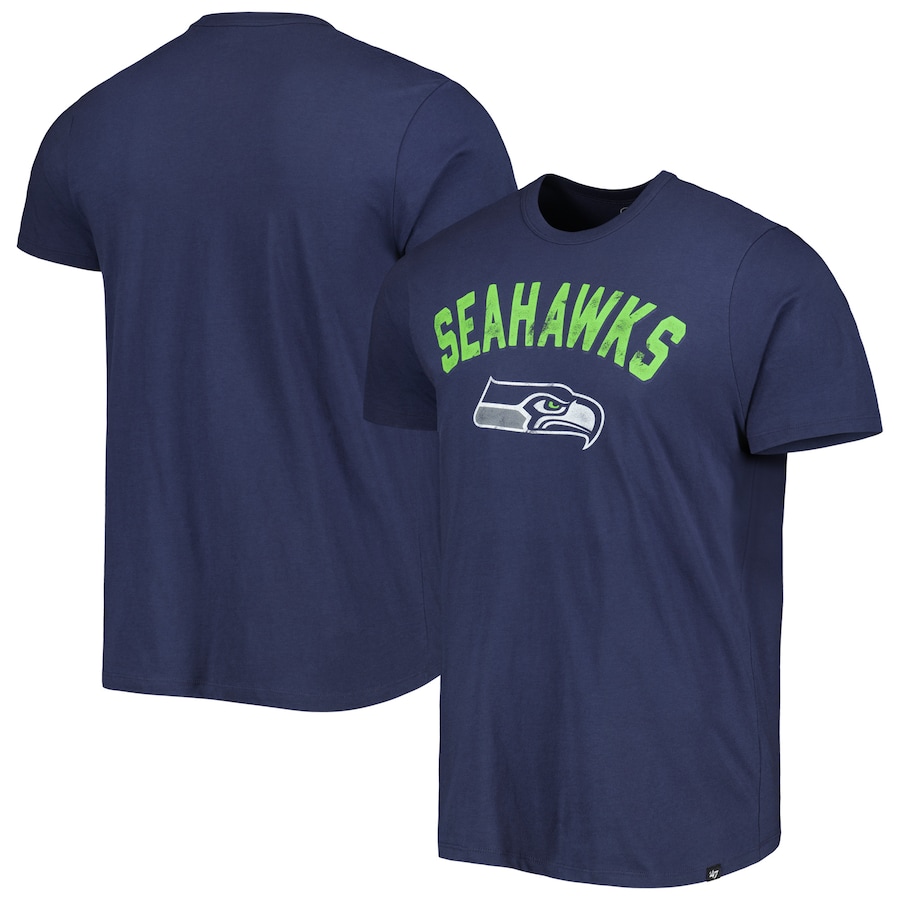 Seattle Seahawks '47 College Navy All Arch Franklin T-Shirt - Man