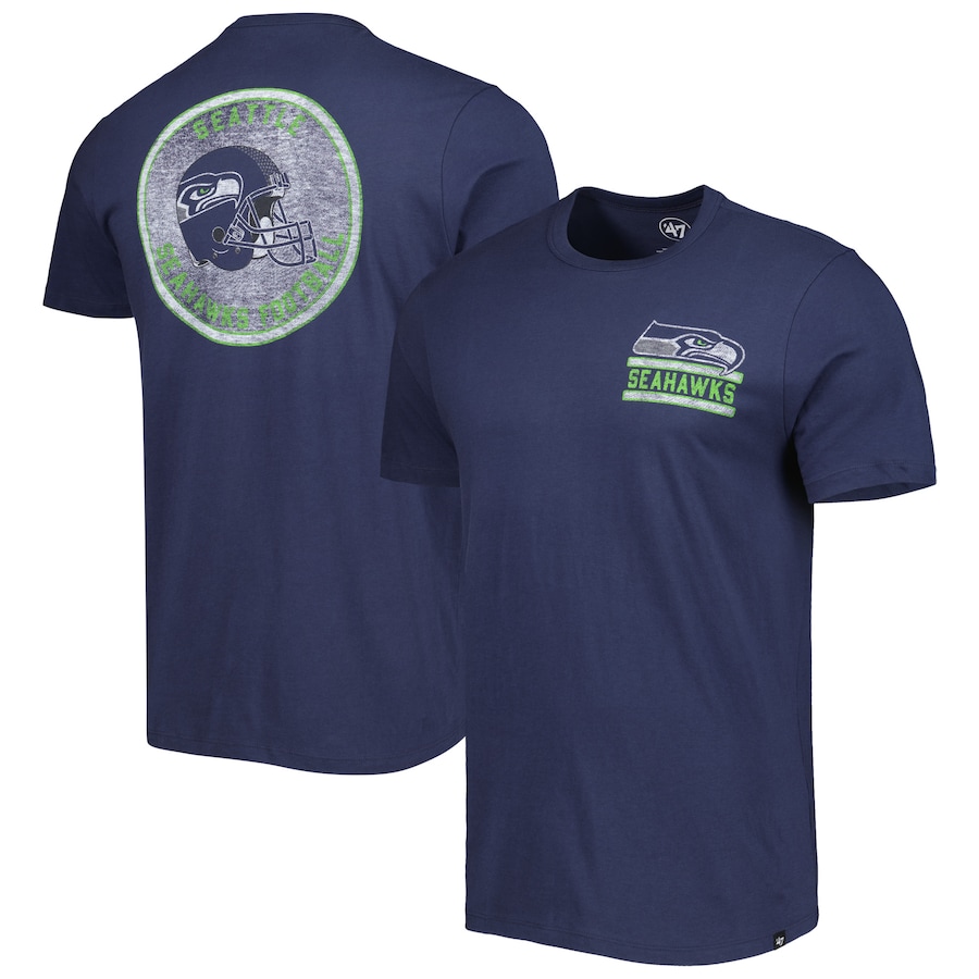 Seattle Seahawks '47 College Navy Open Field Franklin T-Shirt - Man