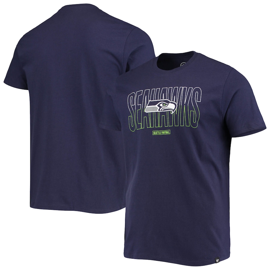 Seattle Seahawks '47 College Navy Split Squad Super Rival T-Shirt - Man
