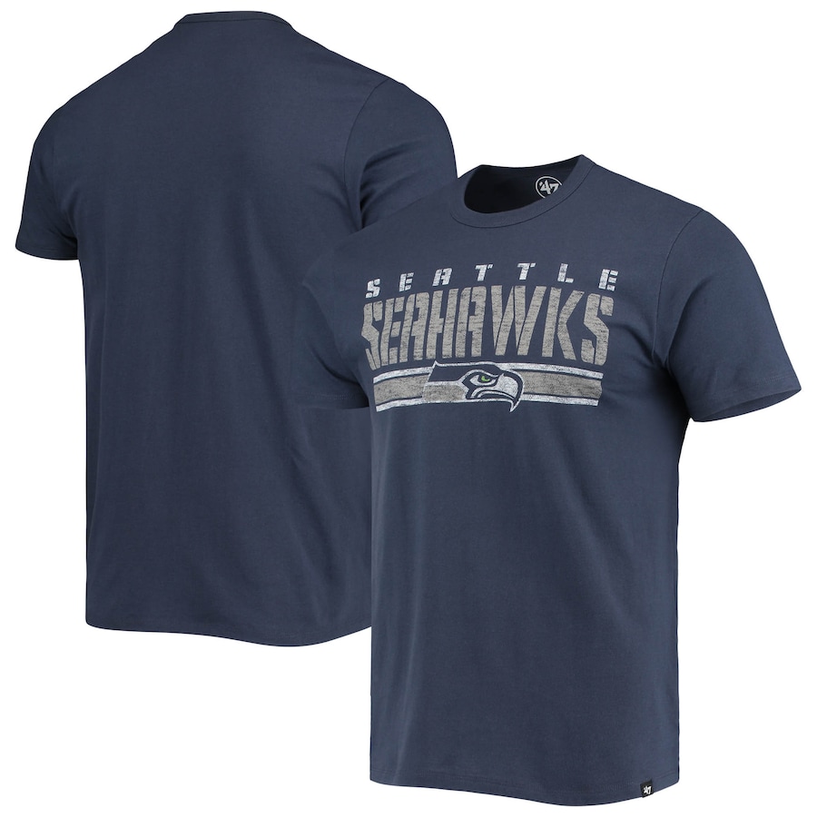 Seattle Seahawks '47 College Navy Team Stripe T-Shirt - Man