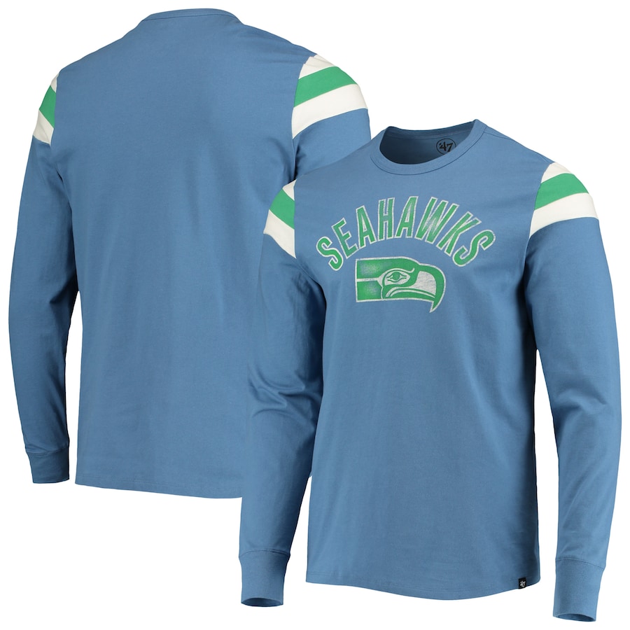 Seattle Seahawks '47 Royal Franklin Rooted Long Sleeve T-Shirt - Man