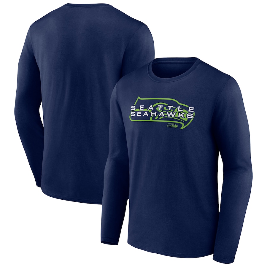 Seattle Seahawks College Navy Advance to Victory Long Sleeve T-Shirt - Man