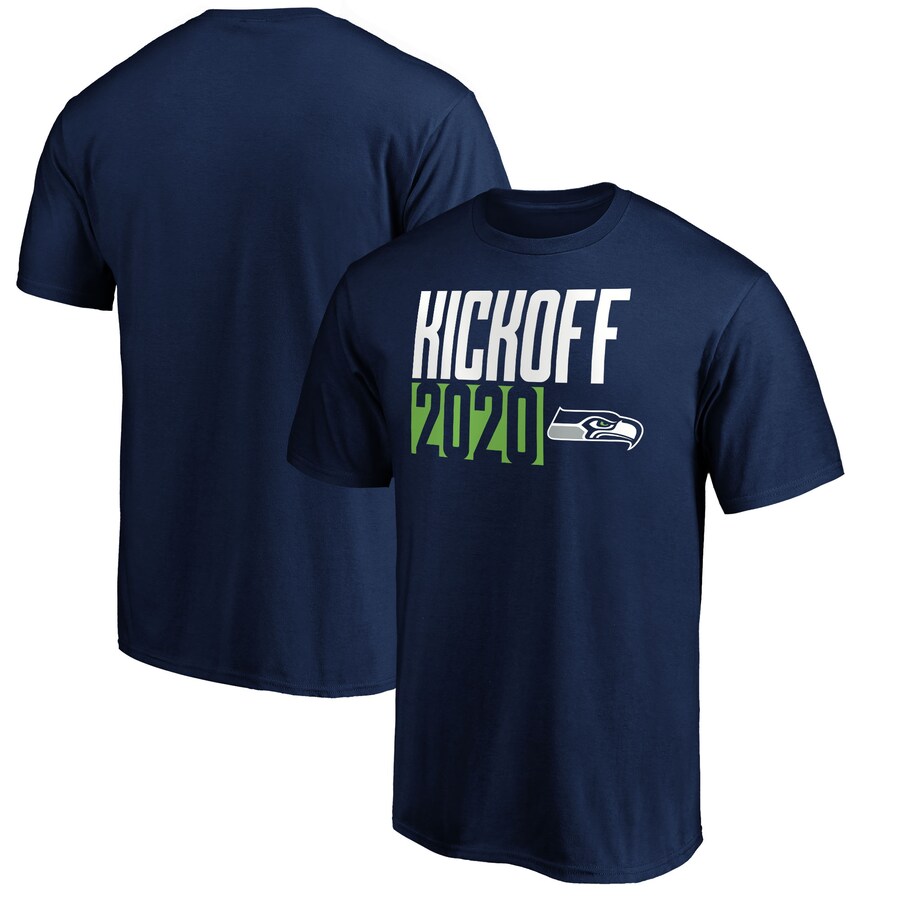 Seattle Seahawks College Navy Kickoff 2020 T-Shirt - Man