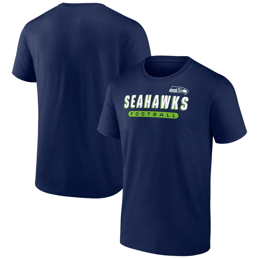 Seattle Seahawks College Navy Spirit T-Shirt - Man Seattle Seahawks College Navy Spirit T-Shirt - Man