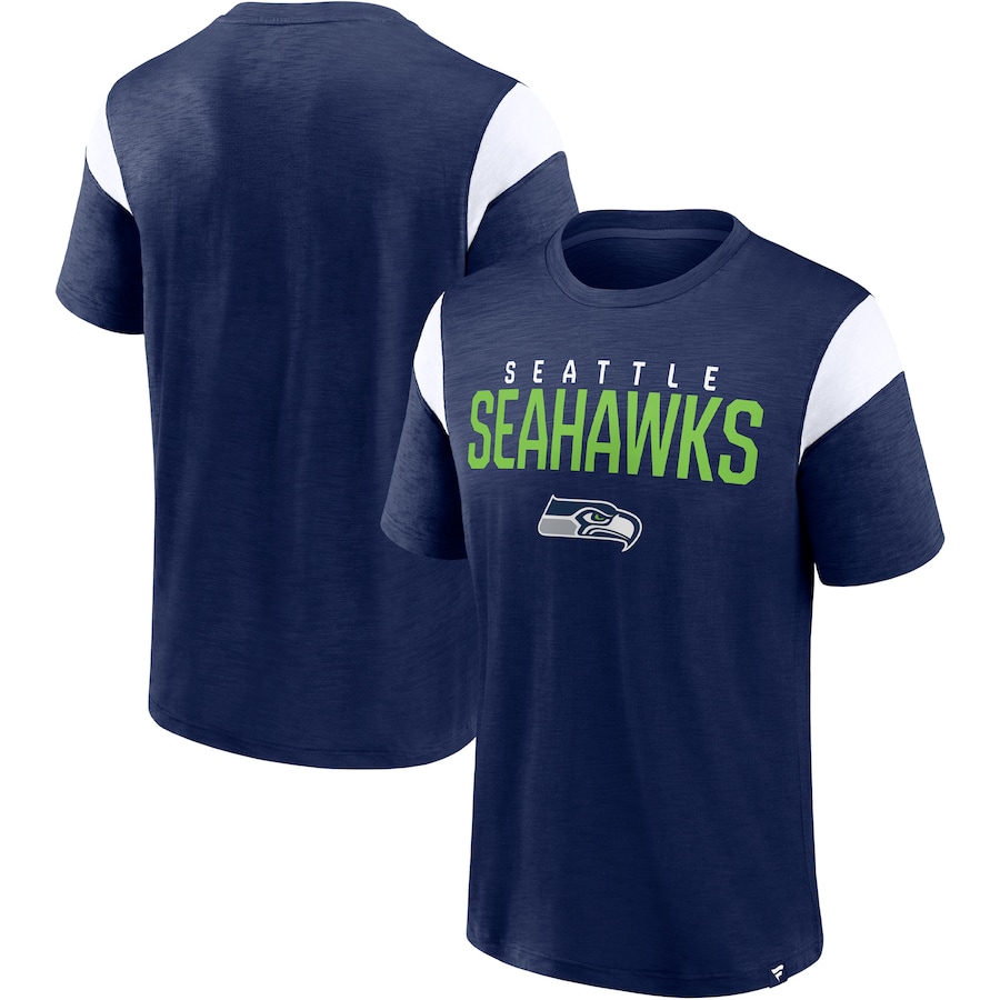 Seattle Seahawks College Navy/White Home Stretch Team T-Shirt - Man
