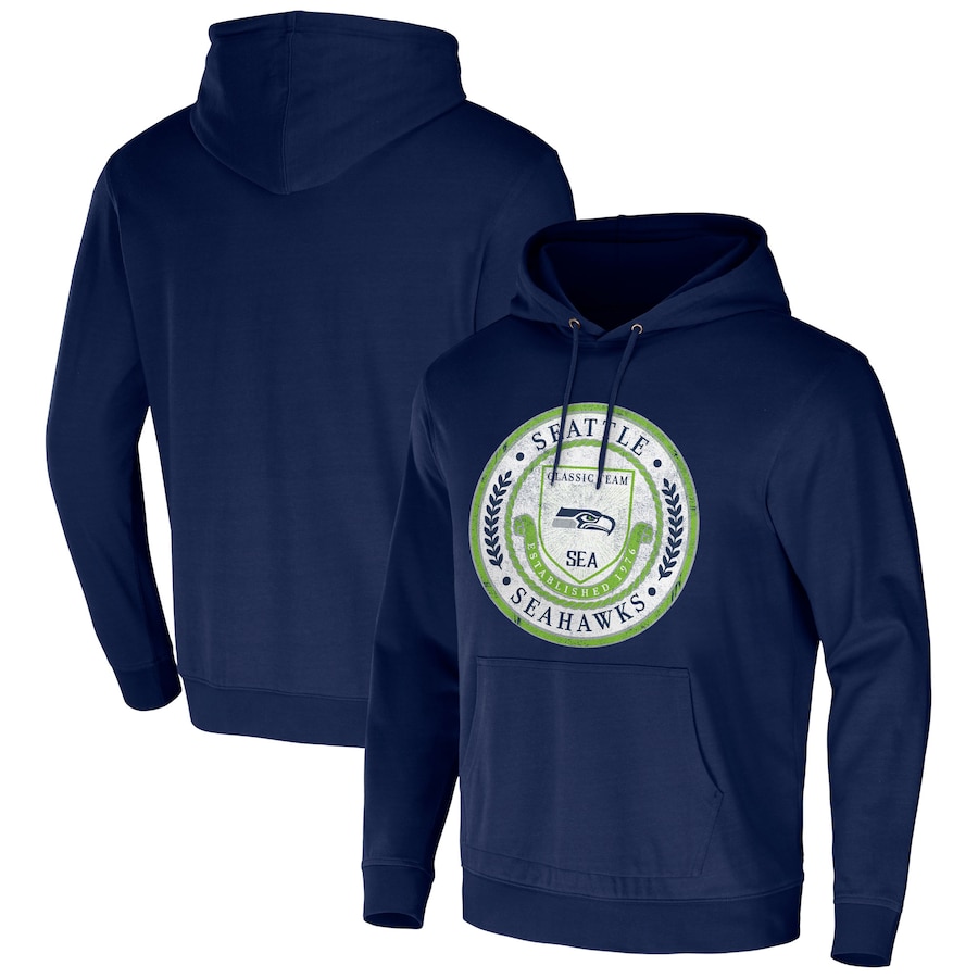Seattle Seahawks NFL x Darius Rucker Collection by USASportsStoreCollege Navy Washed Pullover Hoodie - Man Seattle Seahawks NFL x Darius Rucker Collection by USASportsStoreCollege Navy Washed Pullover Hoodie - Man