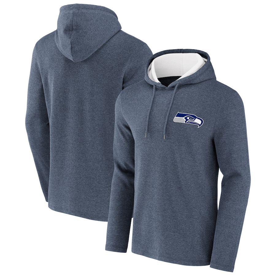 Seattle Seahawks NFL x Darius Rucker Collection by USASportsStoreHeathered College Navy Waffle Knit Pullover Hoodie - Man Seattle Seahawks NFL x Darius Rucker Collection by USASportsStoreHeathered College Navy Waffle Knit Pullover Hoodie - Man