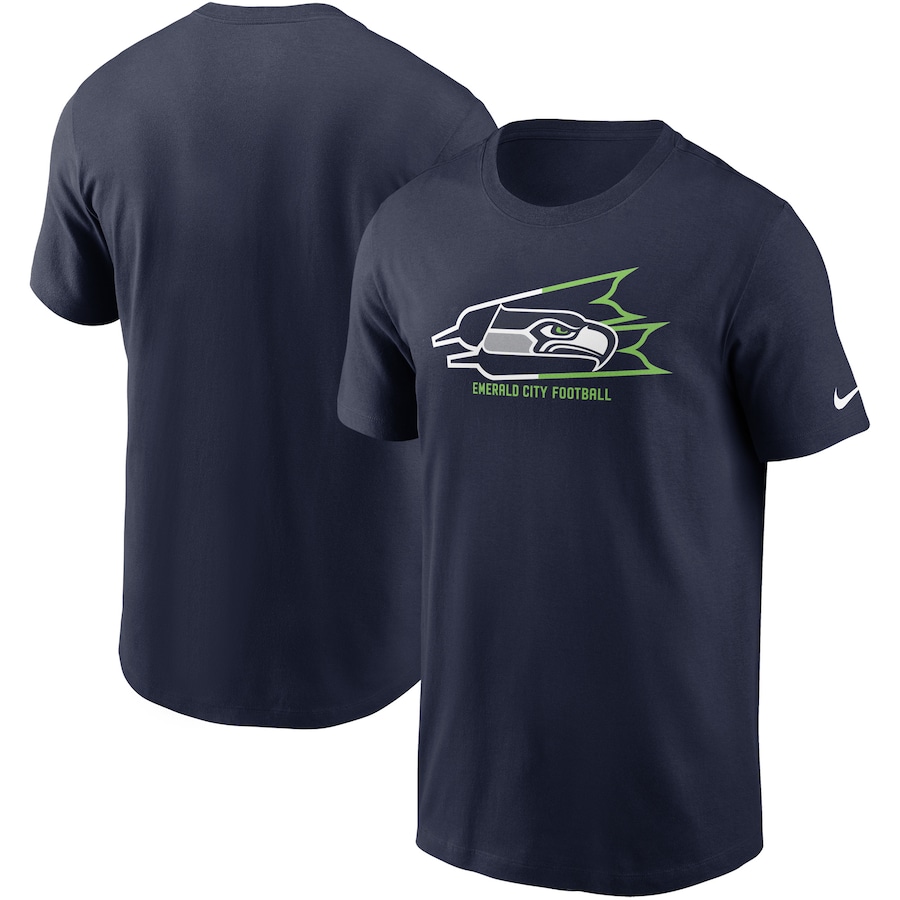 Seattle Seahawks Football College Navy Essential Local Phrase T-Shirt - Man Seattle Seahawks Football College Navy Essential Local Phrase T-Shirt - Man
