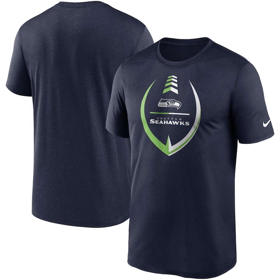 Seattle Seahawks Football College Navy Icon Legend Performance T-Shirt - Man