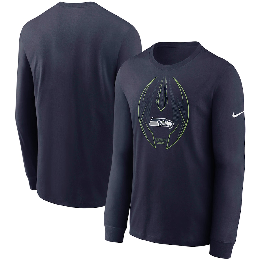 Seattle Seahawks Football College Navy Legend Icon Performance Long Sleeve T-Shirt - Man