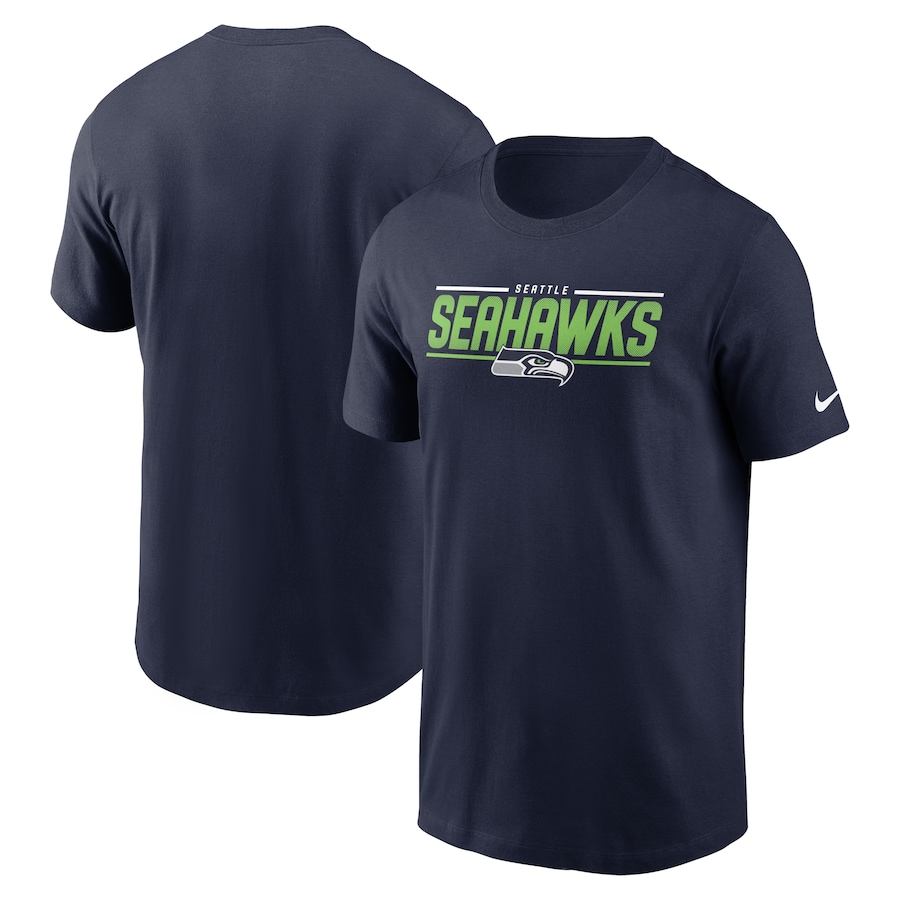 Seattle Seahawks Football College Navy Muscle T-Shirt - Man