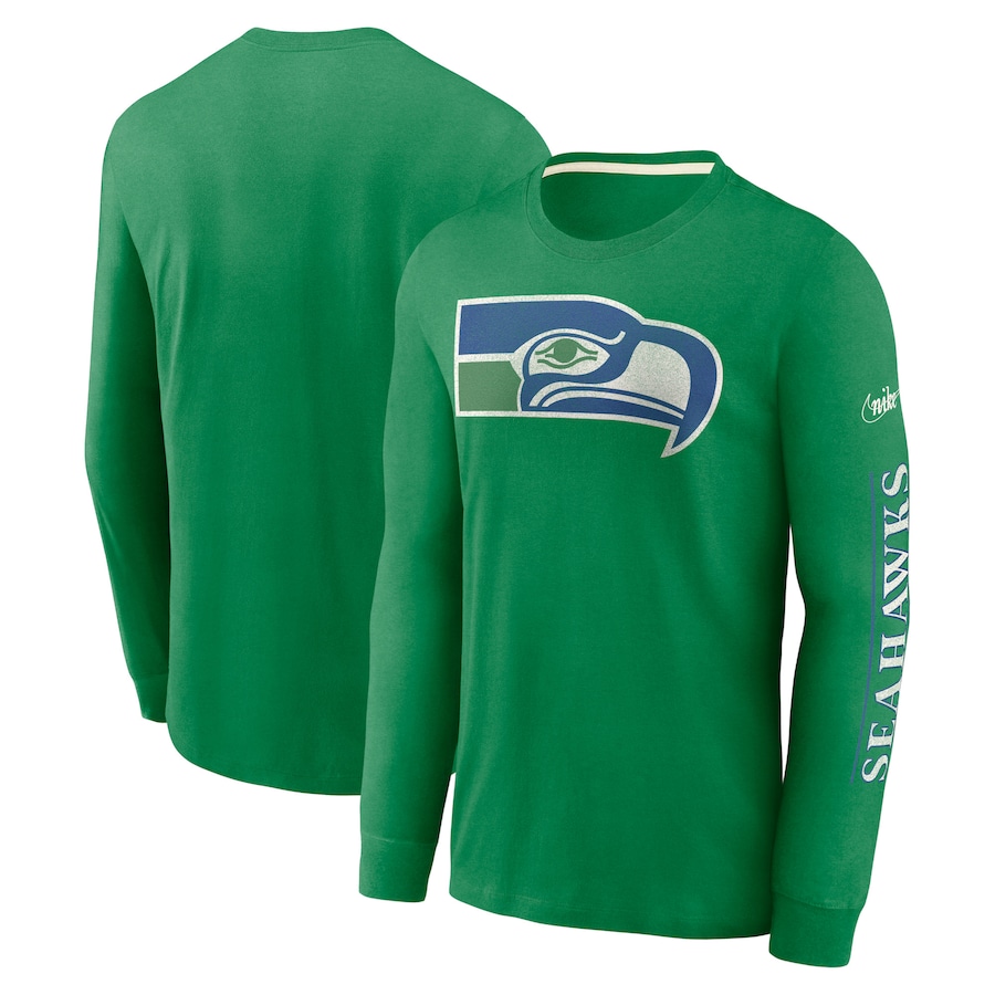Seattle Seahawks Football Green Fashion Tri-Blend Long Sleeve T-Shirt - Man Seattle Seahawks Football Green Fashion Tri-Blend Long Sleeve T-Shirt - Man
