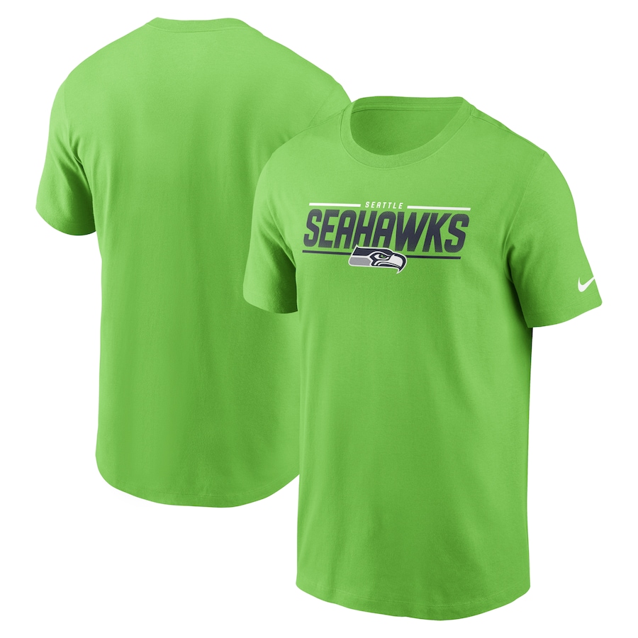 Seattle Seahawks Football Neon Green Muscle T-Shirt - Man Seattle Seahawks Football Neon Green Muscle T-Shirt - Man