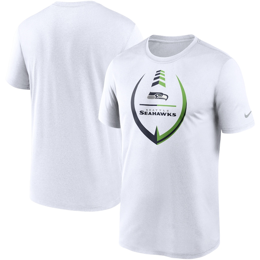 Seattle Seahawks Football White Icon Legend Performance T-Shirt - Man