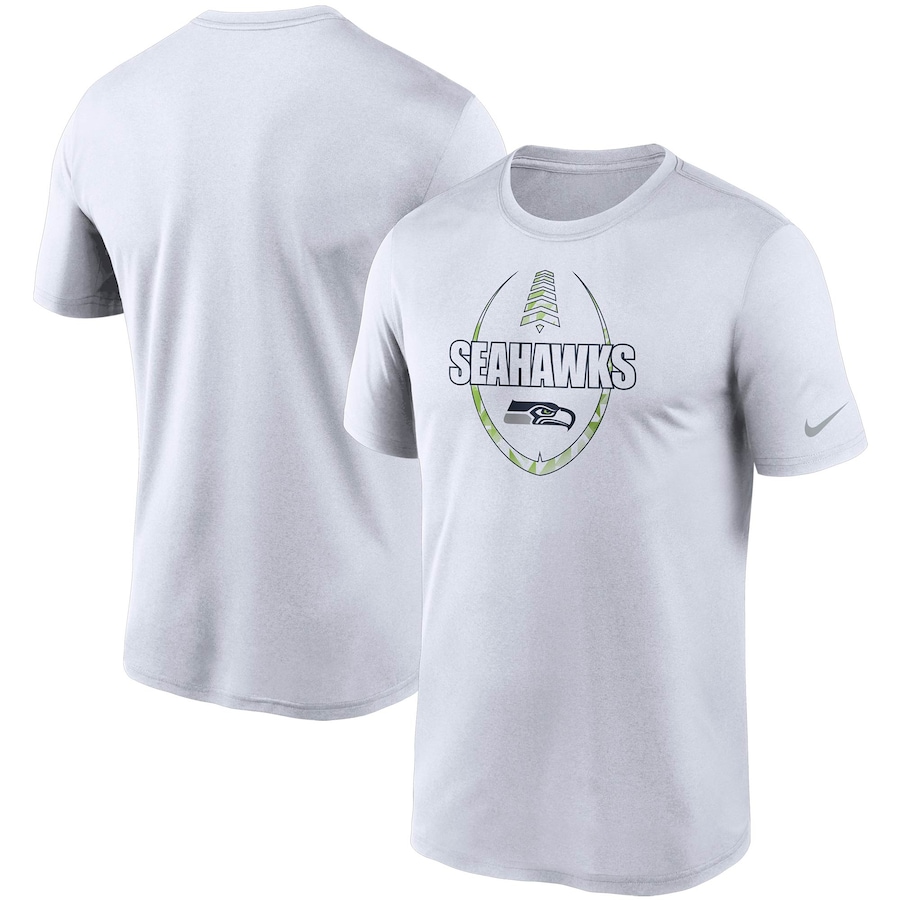 Seattle Seahawks Football White Icon Performance T-Shirt - Man