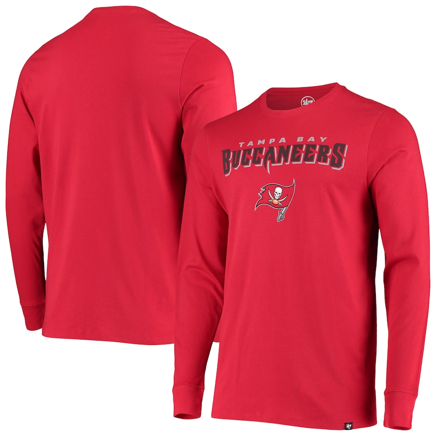 Tampa Bay Buccaneers '47 Red Blockout Super Rival Long Sleeve T-Shirt - Man