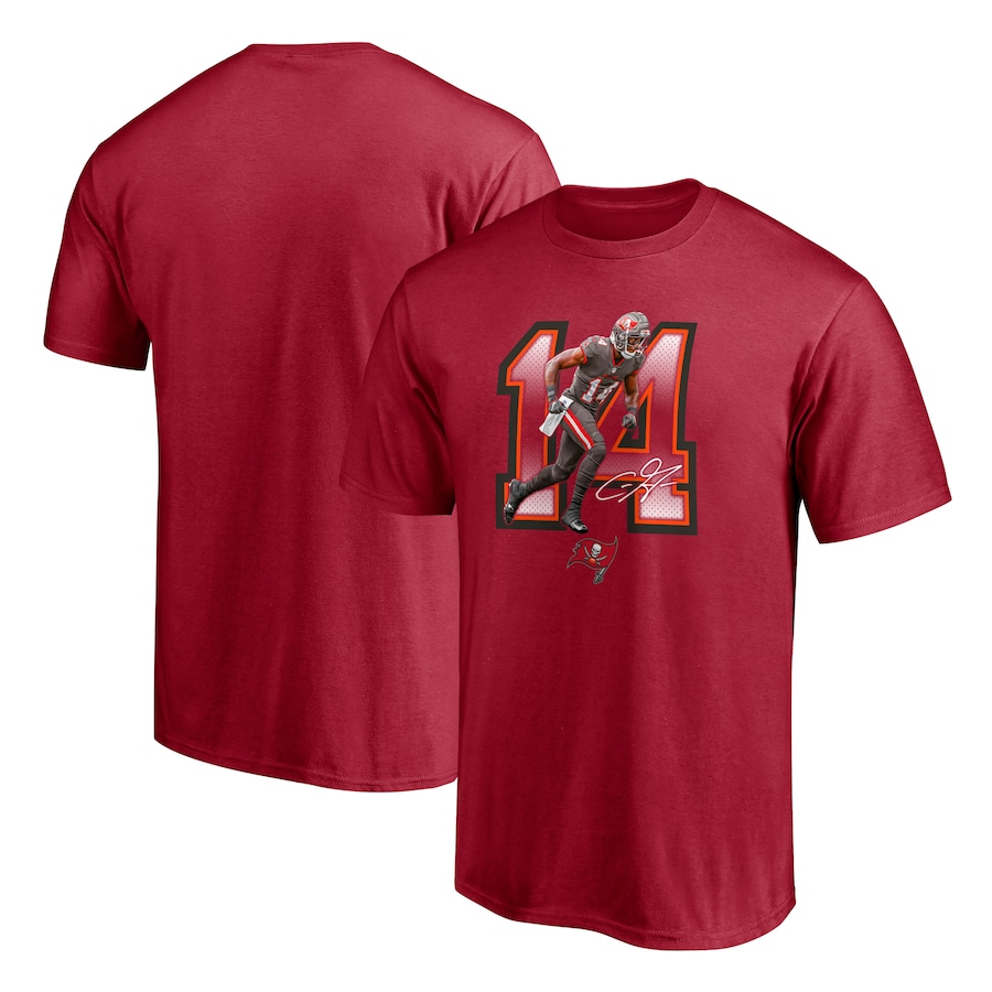Tampa Bay Buccaneers Chris Godwin Red Powerhouse Player Graphic T-Shirt - Man