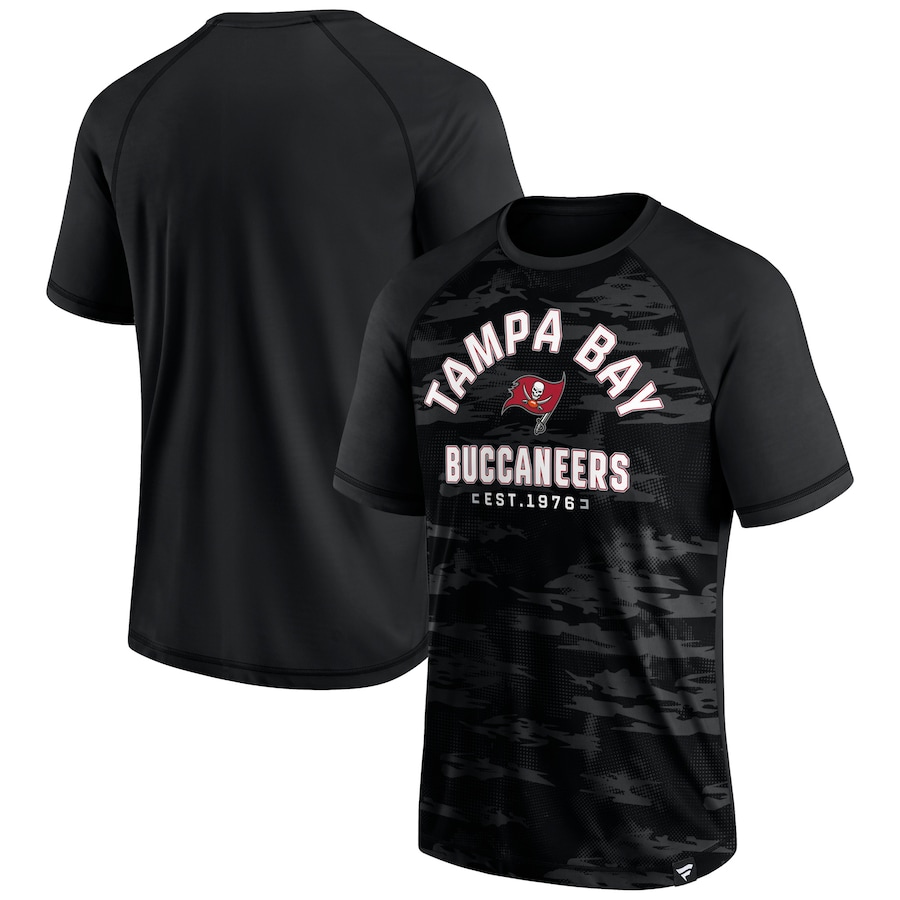 Tampa Bay Buccaneers Blackout Hail Mary Raglan T-Shirt - Man