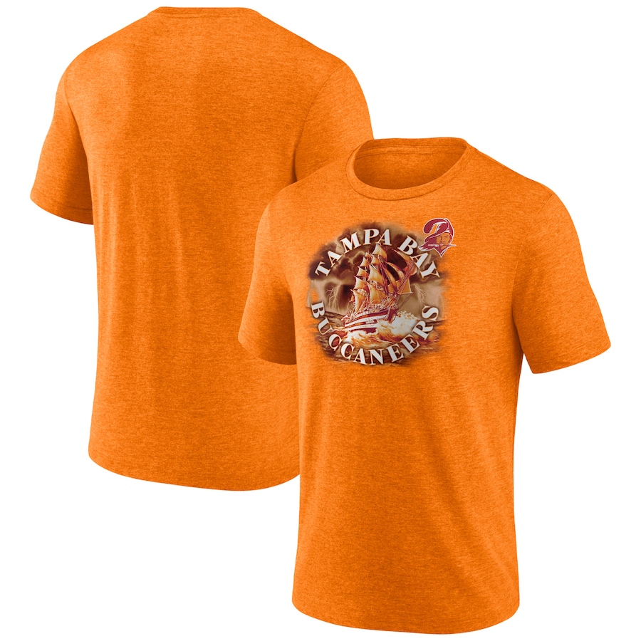 Tampa Bay Buccaneers Heather Orange Sporting Chance Tri-Blend T-Shirt - Man