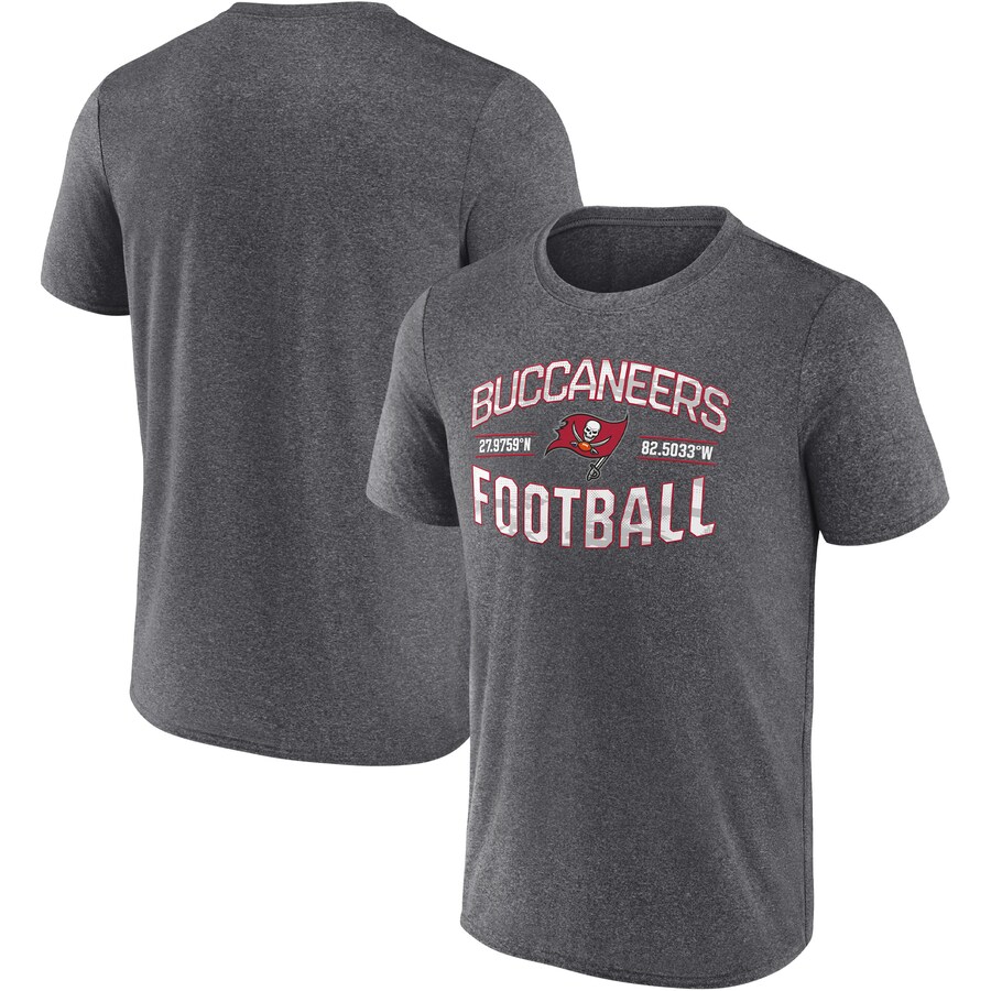 Tampa Bay Buccaneers Heathered Charcoal Want To Play T-Shirt - Man Tampa Bay Buccaneers Heathered Charcoal Want To Play T-Shirt - Man
