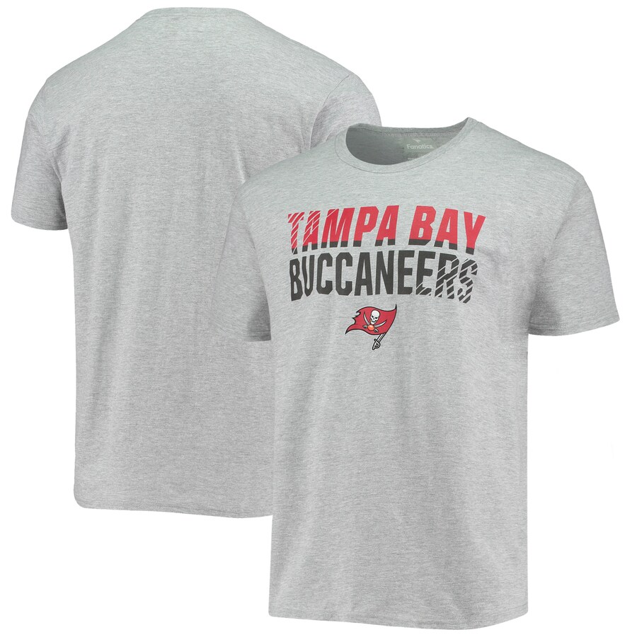 Tampa Bay Buccaneers Heathered Gray Fade Out T-Shirt - Man Tampa Bay Buccaneers Heathered Gray Fade Out T-Shirt - Man