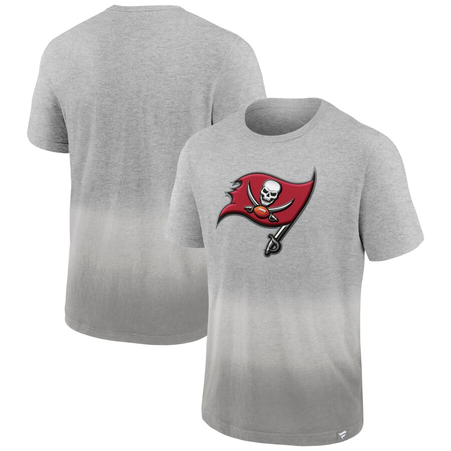 Tampa Bay Buccaneers Heathered Gray/Gray Team Ombre T-Shirt - Man Tampa Bay Buccaneers Heathered Gray/Gray Team Ombre T-Shirt - Man