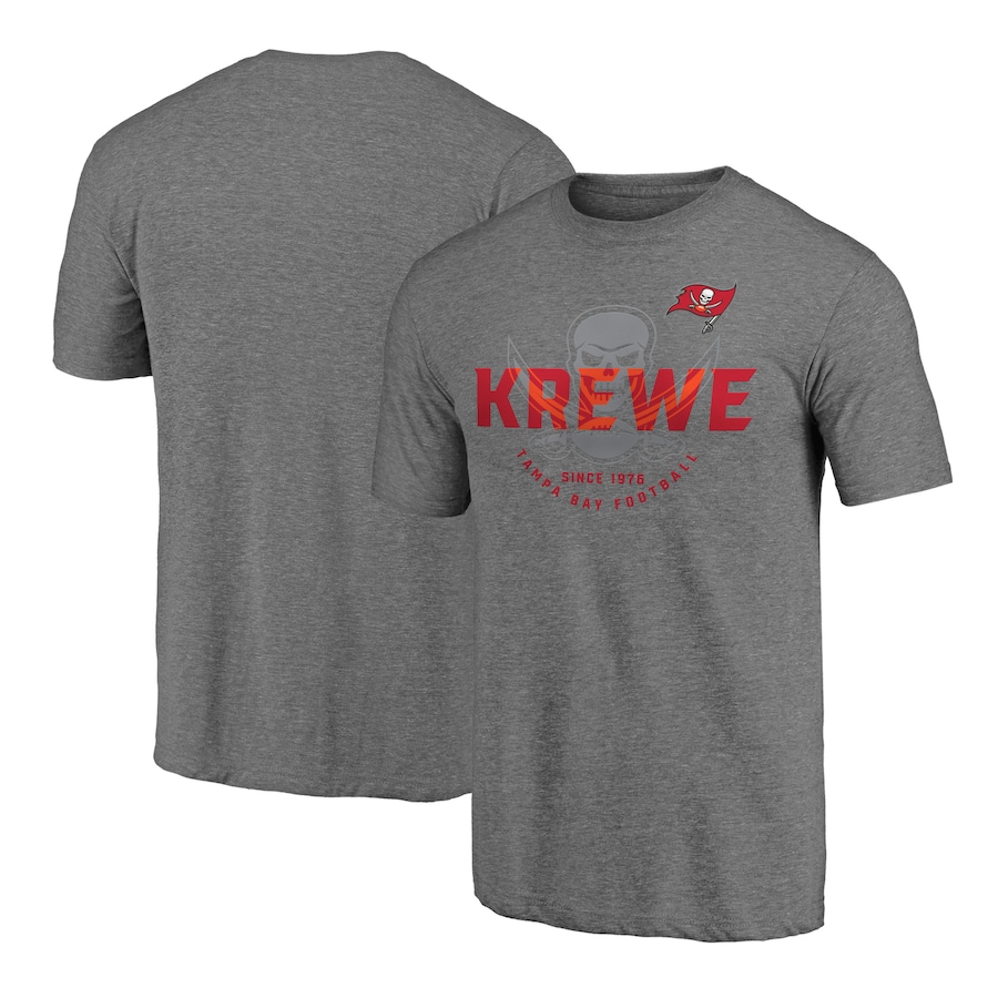 Tampa Bay Buccaneers Heathered Gray Hometown Collection Hot Route T-Shirt - Man Tampa Bay Buccaneers Heathered Gray Hometown Collection Hot Route T-Shirt - Man