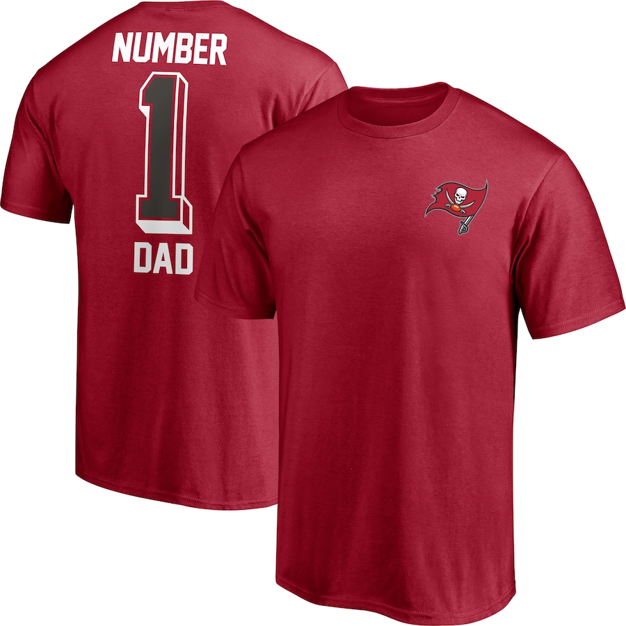 Tampa Bay Buccaneers Red #1 Dad T-Shirt - Man