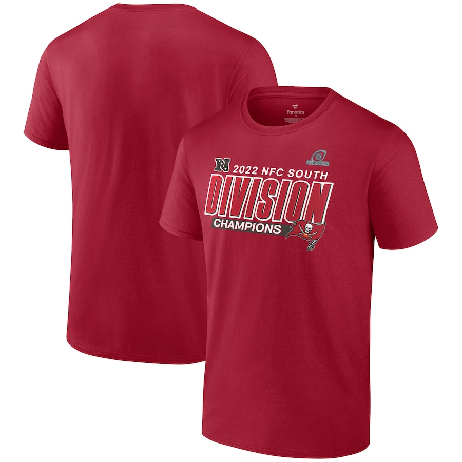 Tampa Bay Buccaneers Red 2022 NFC South Division Champions Divide & Conquer T-Shirt - Man
