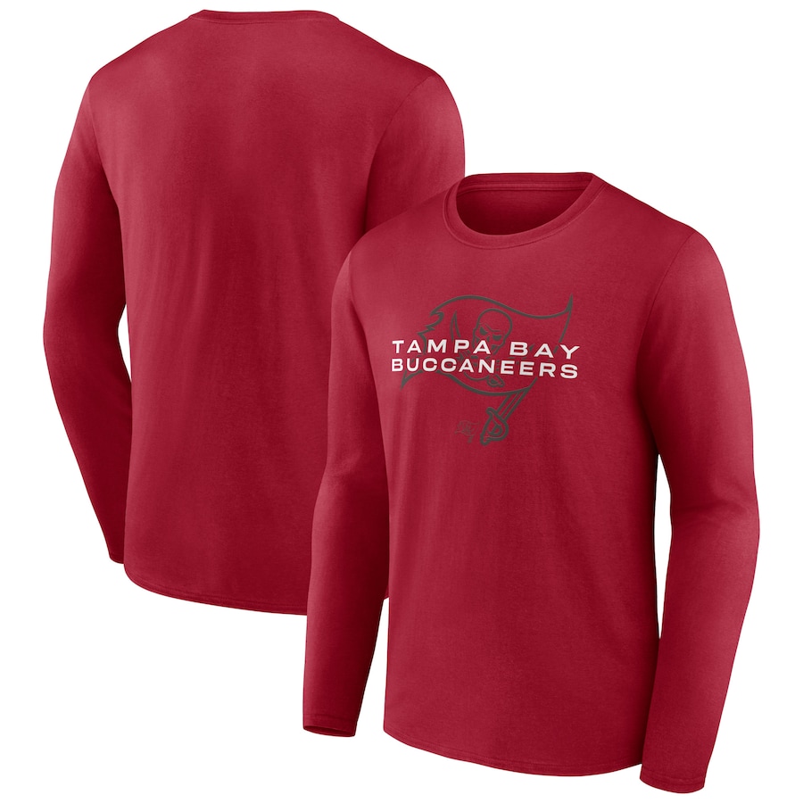 Tampa Bay Buccaneers Red Advance to Victory Long Sleeve T-Shirt - Man Tampa Bay Buccaneers Red Advance to Victory Long Sleeve T-Shirt - Man