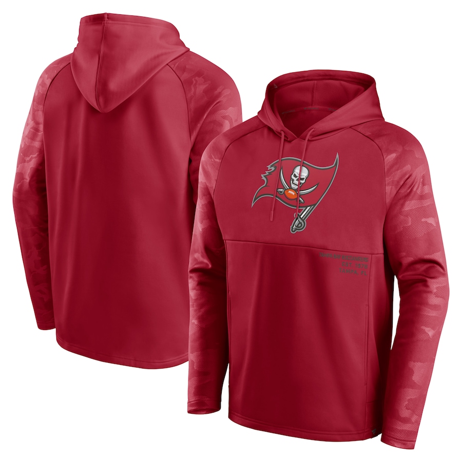 Tampa Bay Buccaneers Red Shade Defender Raglan Pullover Hoodie - Man