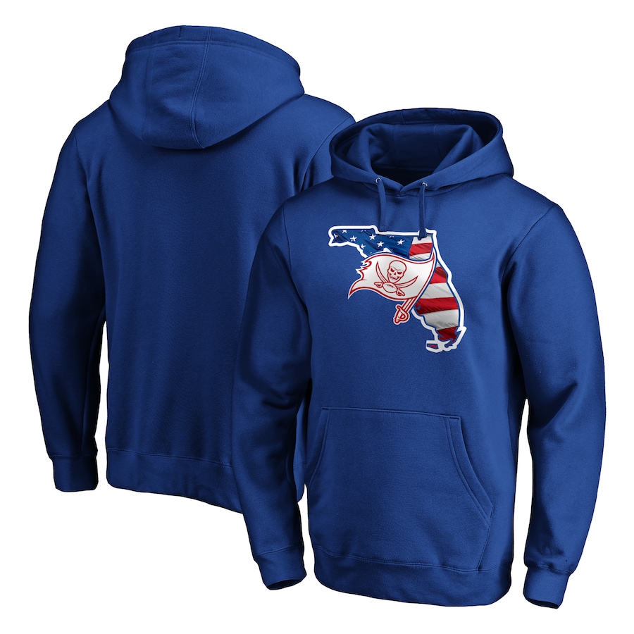 Tampa Bay Buccaneers Royal Banner State Pullover Hoodie - Man