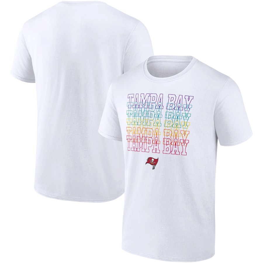 Tampa Bay Buccaneers White City Pride Team T-Shirt - Man Tampa Bay Buccaneers White City Pride Team T-Shirt - Man