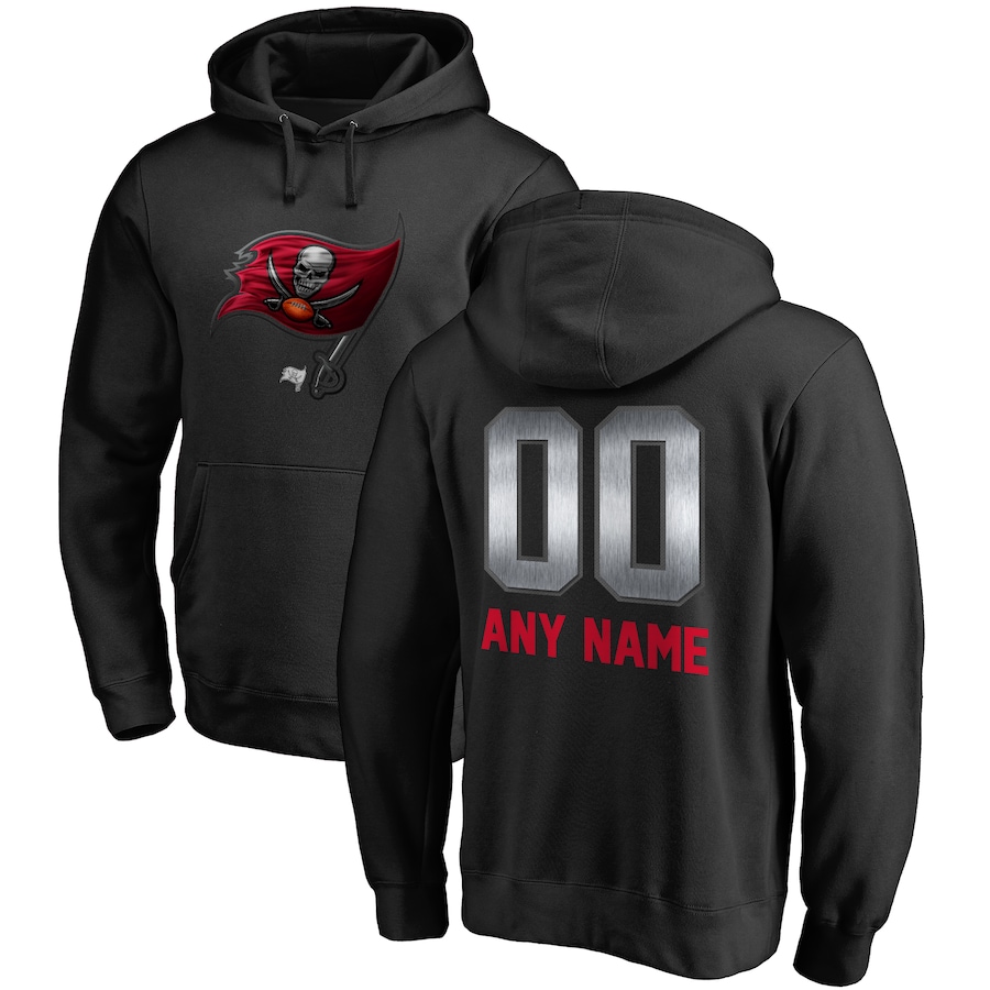 Tampa Bay Buccaneers NFL Pro Line by Black Personalized Midnight Mascot Pullover Hoodie - Man Tampa Bay Buccaneers NFL Pro Line by Black Personalized Midnight Mascot Pullover Hoodie - Man