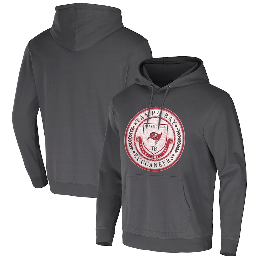 Tampa Bay Buccaneers NFL x Darius Rucker Collection by USASportsStoreCharcoal Washed Pullover Hoodie - Man