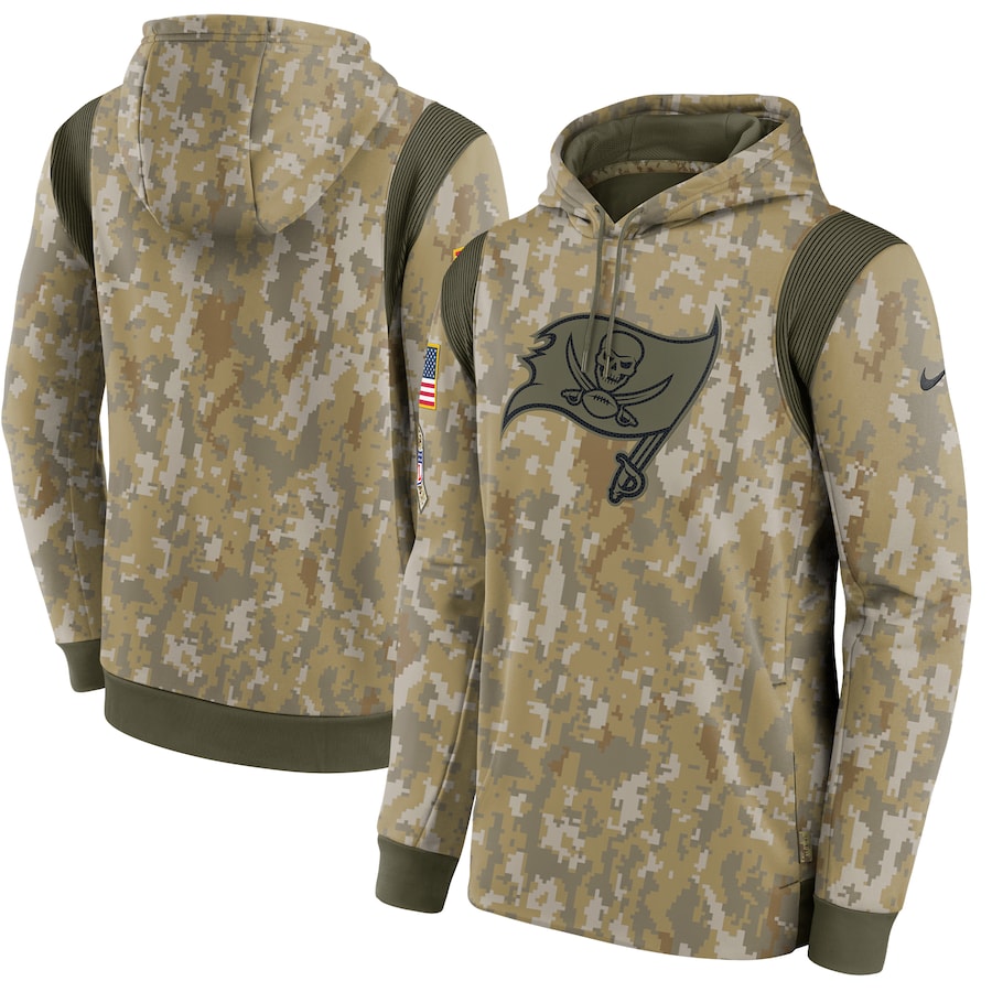 Tampa Bay Buccaneers Football Camo 2021 Salute To Service Therma Performance Pullover Hoodie - Man Tampa Bay Buccaneers Football Camo 2021 Salute To Service Therma Performance Pullover Hoodie - Man