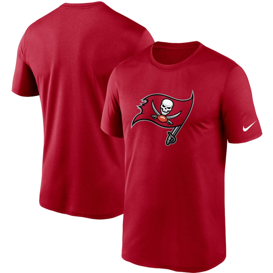 Tampa Bay Buccaneers Football Red Logo Essential Legend Performance T-Shirt - Man Tampa Bay Buccaneers Football Red Logo Essential Legend Performance T-Shirt - Man