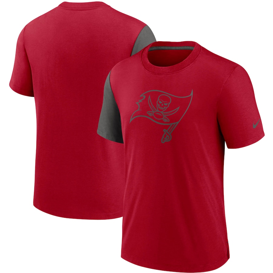 Tampa Bay Buccaneers Football Red/Pewter Pop Performance T-Shirt - Man