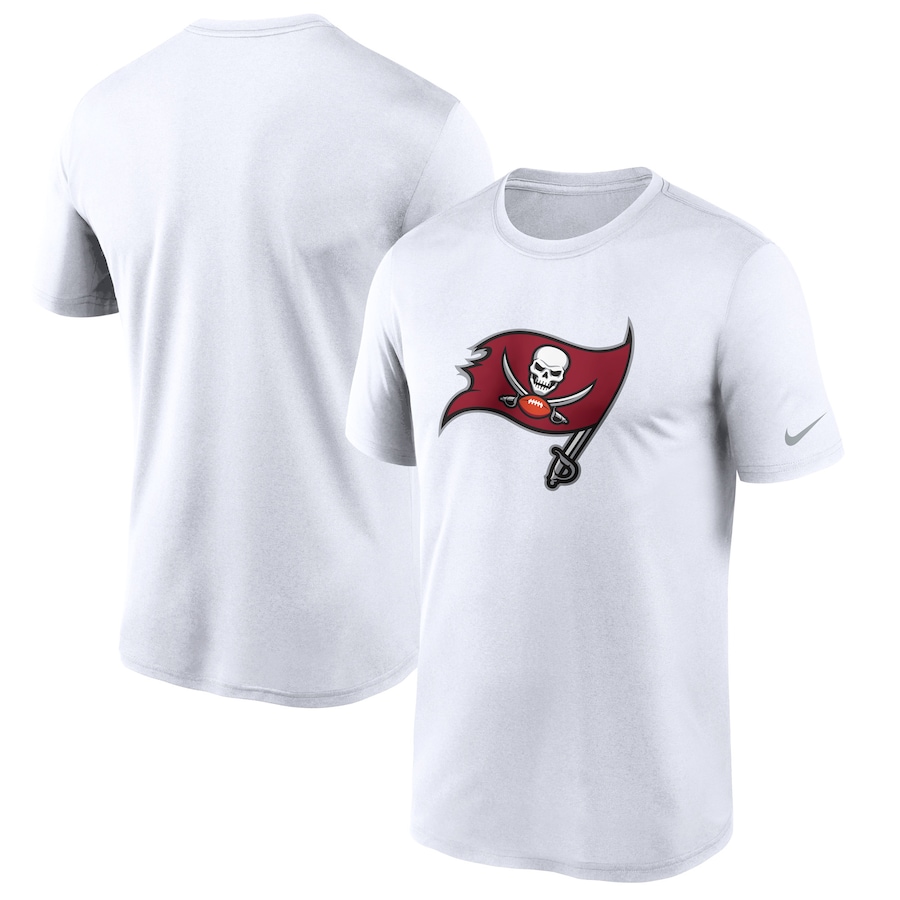 Tampa Bay Buccaneers Football White Logo Essential Legend Performance T-Shirt - Man Tampa Bay Buccaneers Football White Logo Essential Legend Performance T-Shirt - Man
