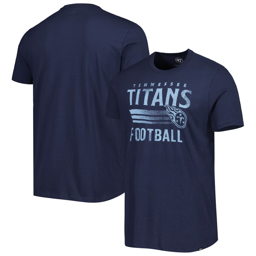 Tennessee Titans '47 Navy Wordmark Rider Franklin T-Shirt - Man